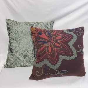 Set of Mixed Accent Pillows - Needlepoint